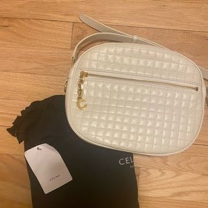 Celine C Charm Camera Bag White, NWT